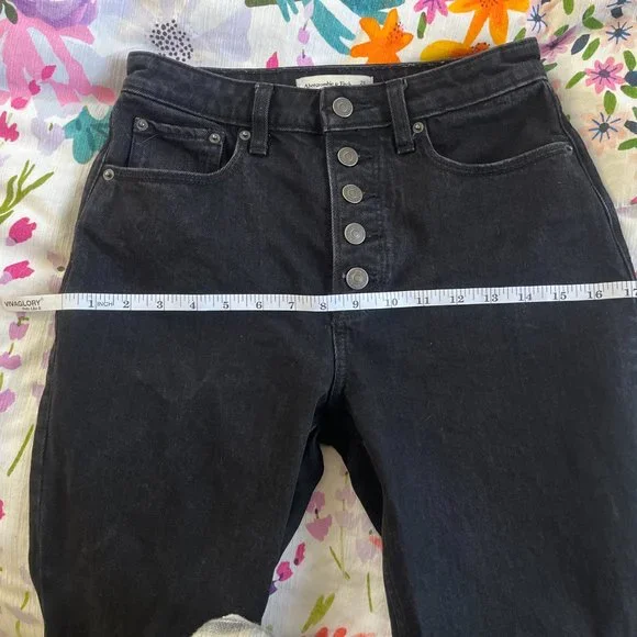 Abercrombie Curve Love The Skinny High Rise Jeans, Black, 26/2, R - Picture 5 of 6